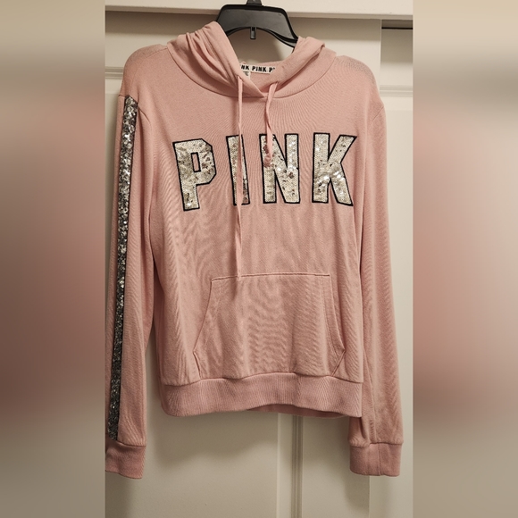 PINK Victoria's Secret Sweaters - VS PINK Hoodie, Medium, Sequin